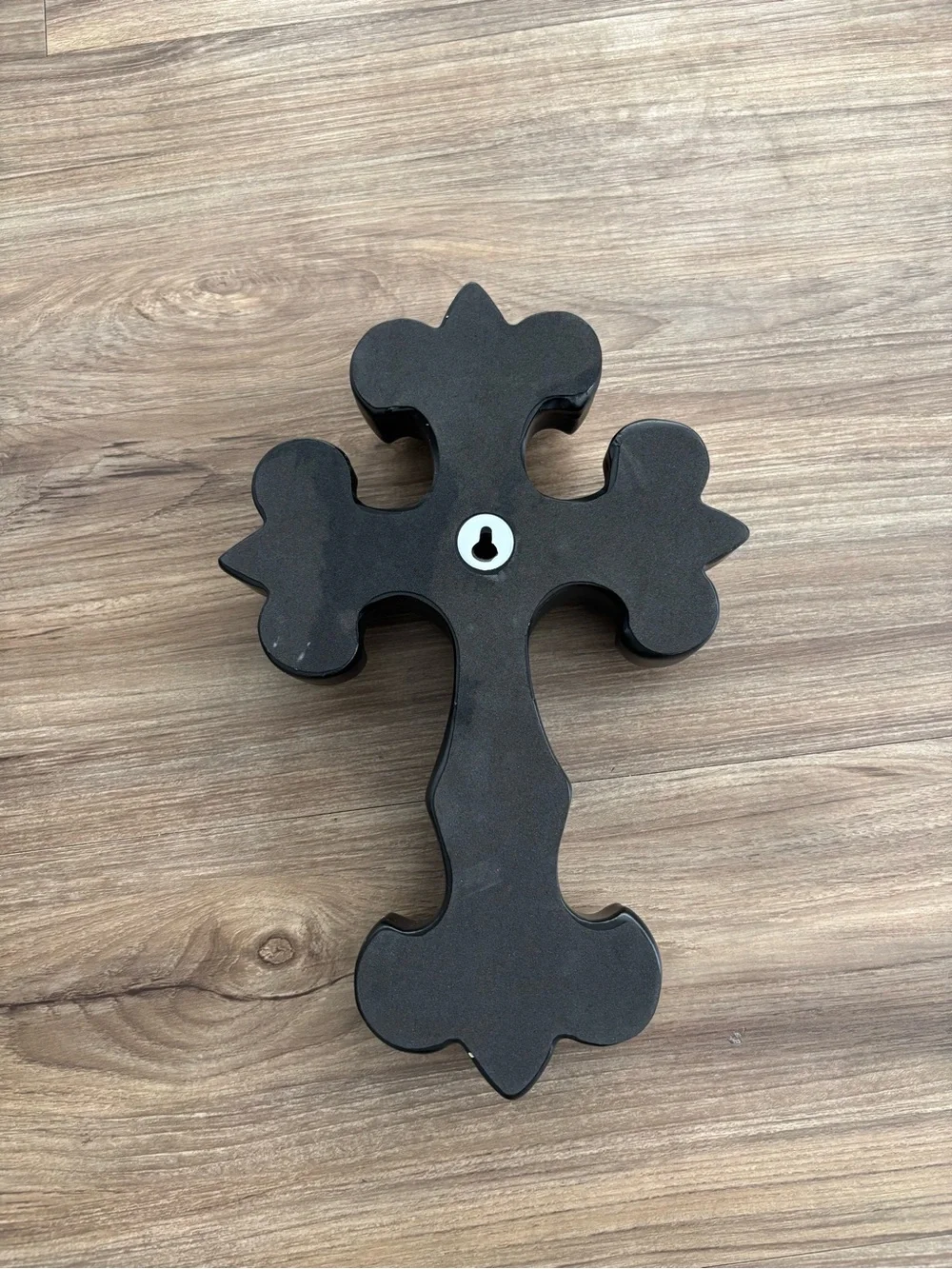Black Decorative Fleur-de-Lis Wall Cross - Brand